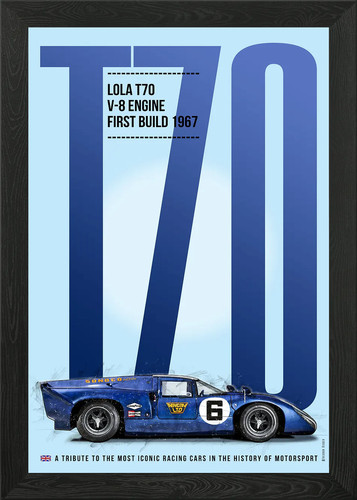 Lola t70 tribute - tribute, framed