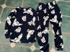 primark harry potter pjyamas xs uk 6/8 fleece good cond
