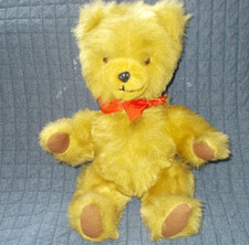 Lovely Old Jointed Teddy Bear by Pedigree with a Growler