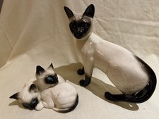 Royal Doulton Siamese Cat & Siamese Kittens 1296 Bundle VGC