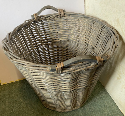 Large vintage wicker basket - basket,