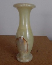 MARBLE ONYX  GREEN VASE  6" X