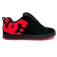DC SHOES COURT GRAFFIK BLACK CRAZY PINK  LADIES TRAINERS