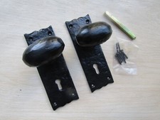 Rustic iron lever door handles