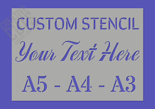 Design your own stencil - choose font and text ---- Premium Mylar Free delivery
