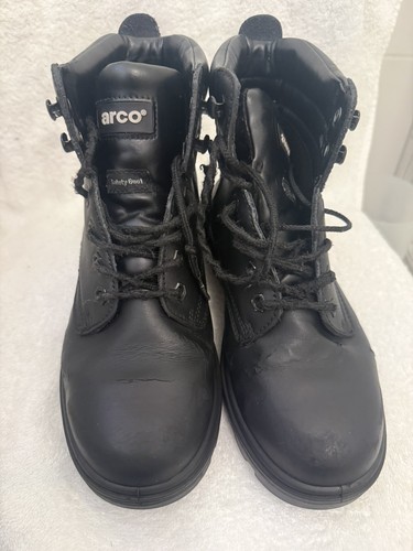Arco black safety work boot - black, uk