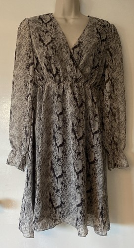 Grey snake print python knee - print,