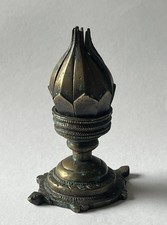 Lotus Flower Incense Burner Burmese Early Original bronze