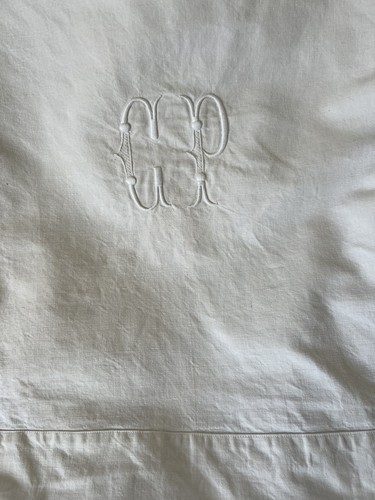 Vintage french white linen - vintage,