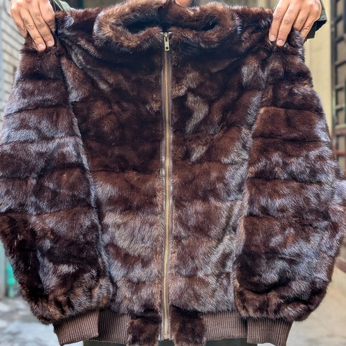 Men real mink fur - real, jacket