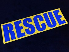 Reflective 30cm RESCUE SOLO Search Emergency Vehicle Car Van Truck Stickers