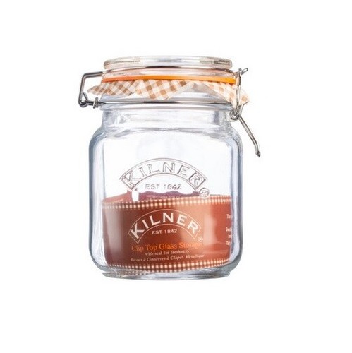Kilner square clip top - 1l,