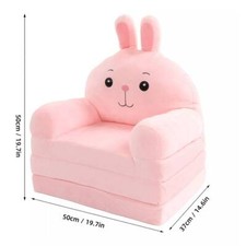 2 In 1 Children Cartoon Lazy Sofa Chair UK Foldable Kids Sofa Backrest Armchair