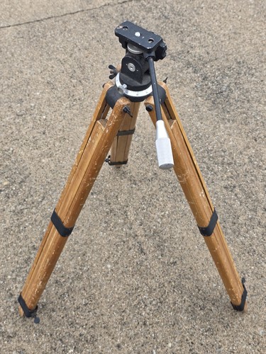 Vintage wooden tripod pan - wooden,