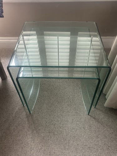 Glass nest side tables - nest, of