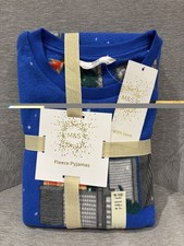 M&S Boys Blue Fleece Xmas