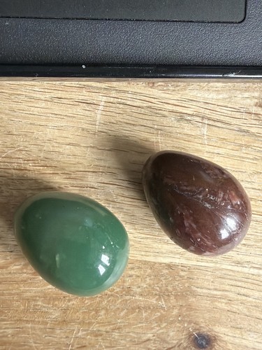 Pair polished hardstone - hardstone, mini