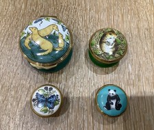 4 Halcyon Days round enamel