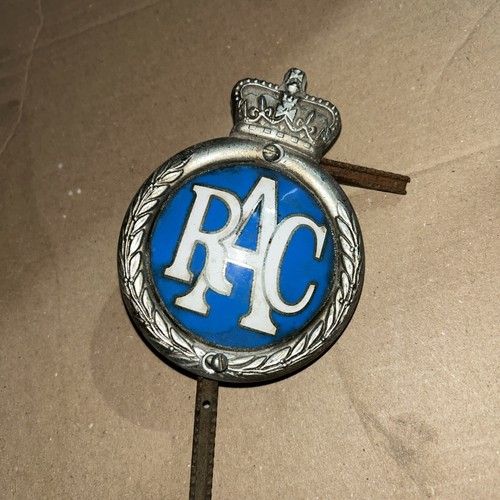 Vintage rac car grill badge - car,