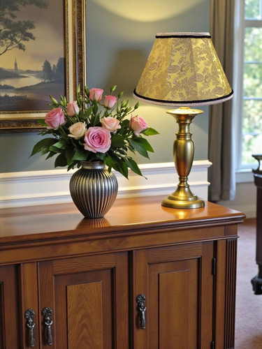 Gold paisley drum - , table