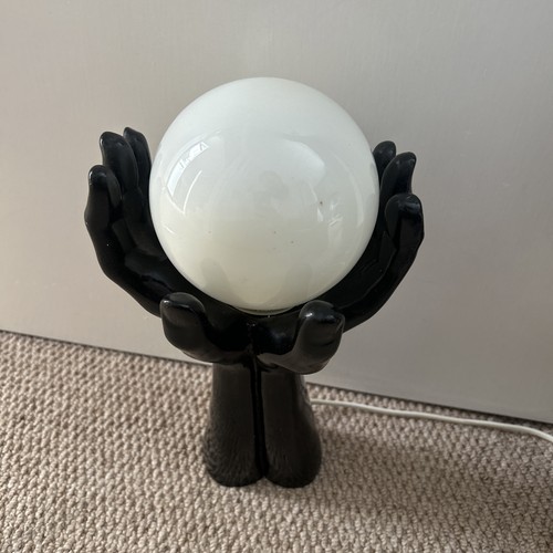 Vintage hands table desk - desk, lamp