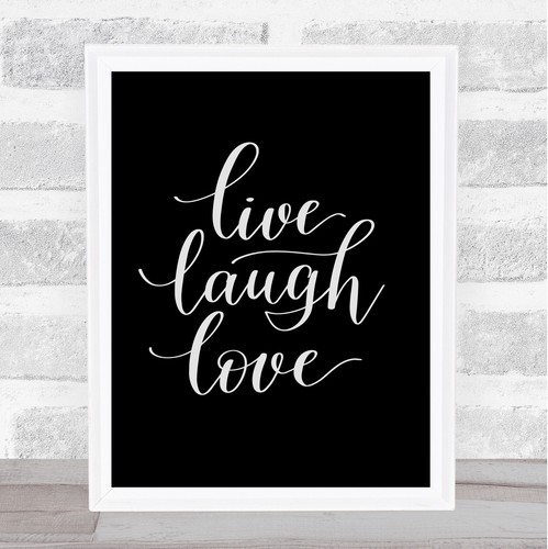 Live laugh love quote print - live,
