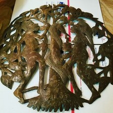 Antique Haitian Metal Wall Art
