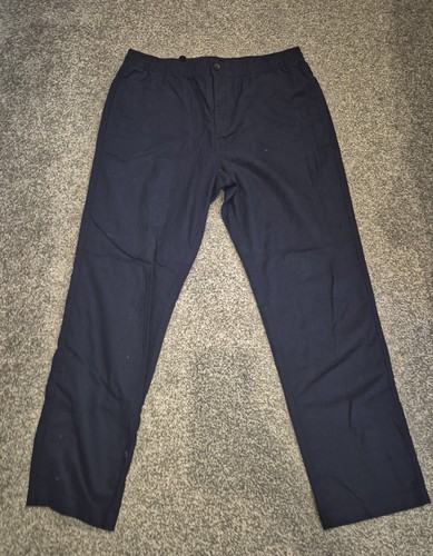 Navy linen trousers womens - navy,