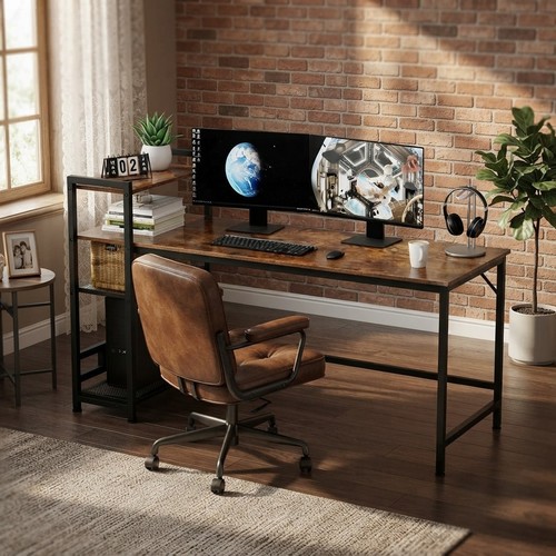 Sturdy vintage computer desk - vintage,