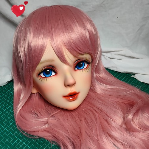 Doll half head shell - head, red