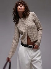 Top Shop Brown Beige Cardigan Xs