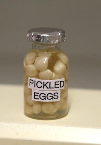 Dolls house jar of pickled - ,