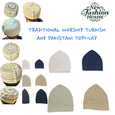 Muslim Men's Hats - Turkish Caps Cotton - Kufi Prayer Hat- Topi - Taqiyah - Taqi