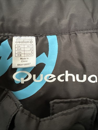 Quechua black ski trousers - black,