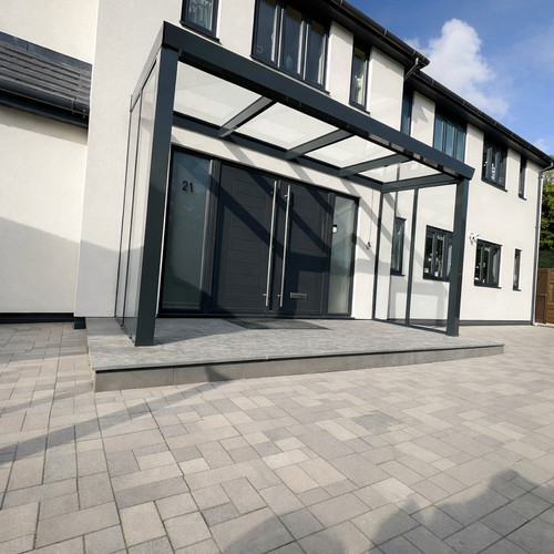 Glass porch for front doorway - glass,
