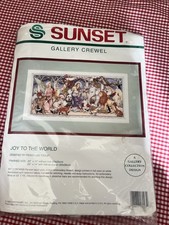 Sunset Gallery Crewel -Joy to the world Cross stitch kit 1992 Dimensions Peggy