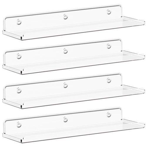 Floating shelves clear - shelves, 15"