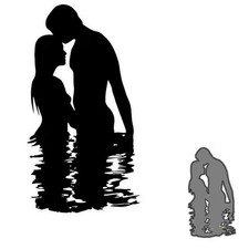 Romantic Couple  metal cutting