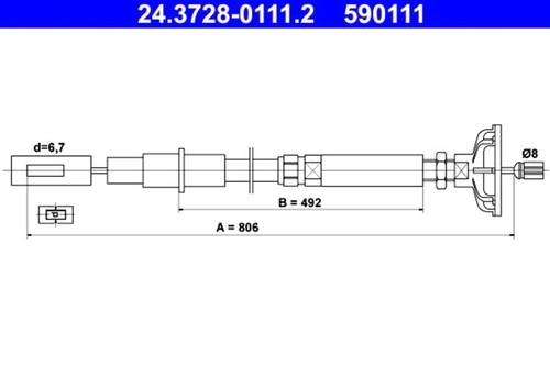 Clutch cable ate - fits, vw