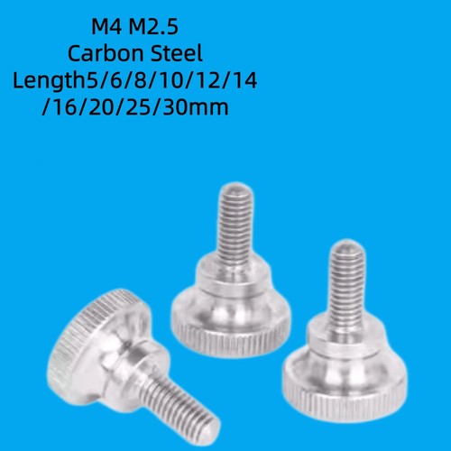 Knurled thumb screws carbon - knurled,
