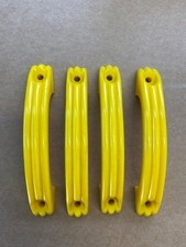 Hemo Vintage Plastic Cupboard Drawer Ribbed Pull Handles, Set of 4 Yellow