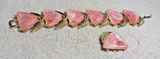 Goldtone metal leaf - leaf, link