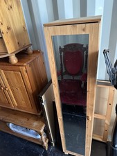 Pine Mirror Tall Shoes Cabinet