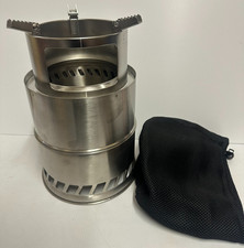 Wood Stove Cooking Portable Round Picnic Wood Stove Hiking Camping Stack NwOth