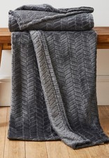 Embossed Jacquard Throw In