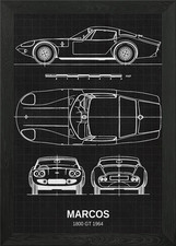 Marcos 1800 GT 1964 Framed