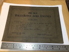 Rolls-Royce EAGLE 250hp Aero Engine Particulars & Notes re Fixing & Running 1916