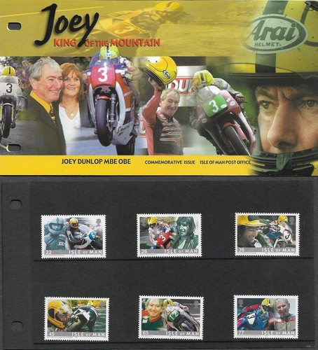 Joey dunlop stamps folder - stamps, &