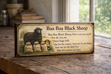 Baa black sheep - black, wooden