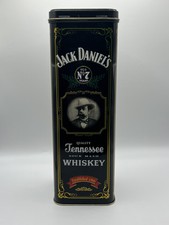 Vintage Jack Daniels Sour Mash Tennessee Whiskey Hinged Empty Metal Bottle Tin